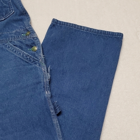 VINTAGE Liberty Stone Wash Loose Fit Wide Leg Carpenter Overalls Biballs Grunge - Picture 7 of 14